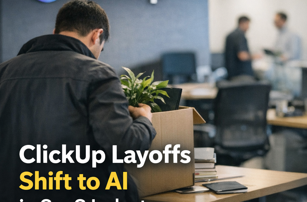 ClickUp Layoffs Signal Shift Toward AI in SaaS Industry